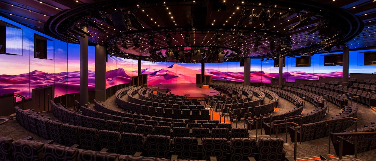 The theater with 270 degrees surrounding LED screen