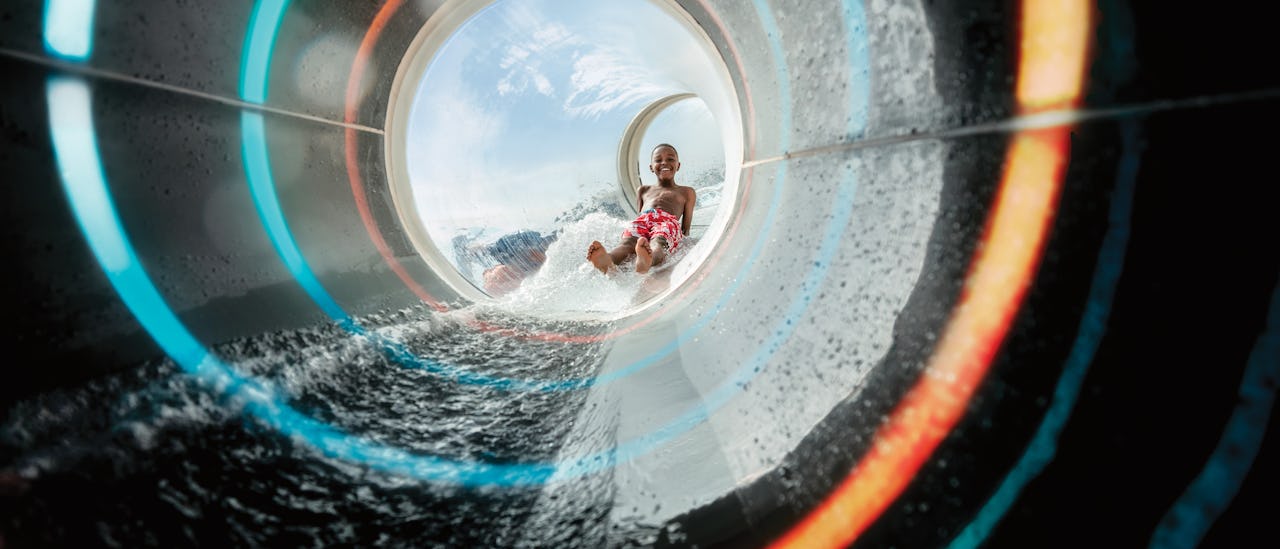 Take a ride in the "Perfect storm" water slide!