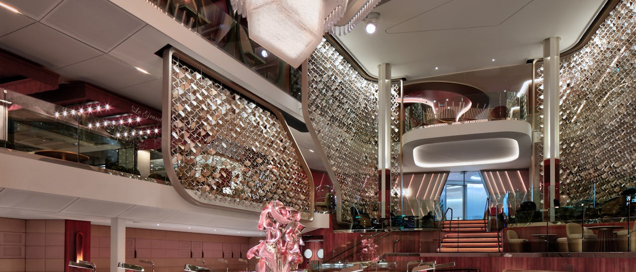 Grand Plaza's chandelier features a new shape and hundreds of LED lights