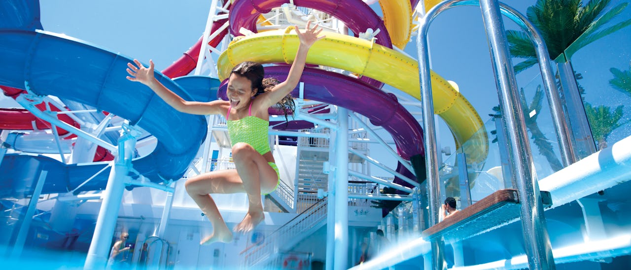 Jump into one of the pools