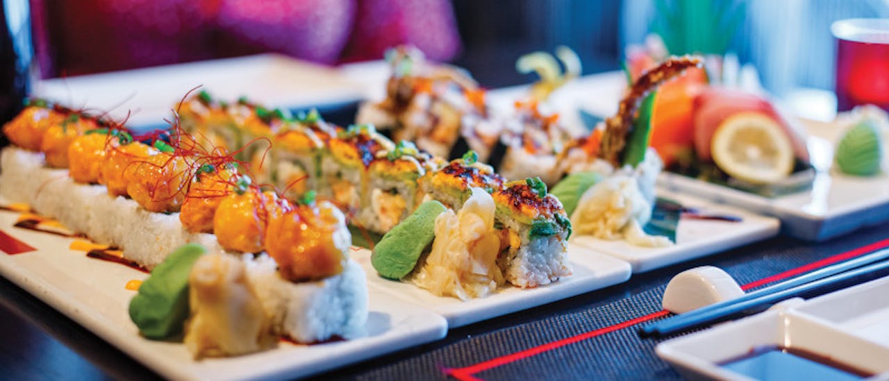 Izumi offers an exotic Asian dining experience with delicious sushi rolls, fresh sashimi, and nigiri