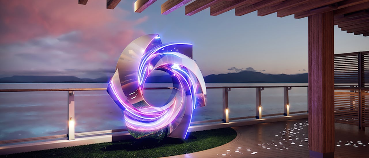 The Concourse, an outdoor sculpture garden with six installations designed by Alexander Krivosheiw